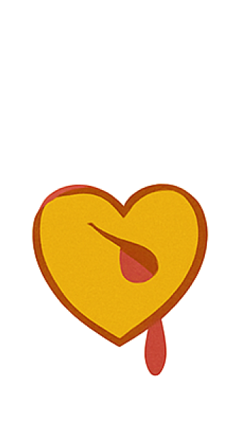 Comic bleeding heart transition